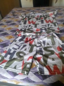 Letter Print Casual Dress Or CORD SET