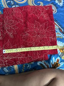 Red Floral Cushion Cover Set of Two.