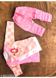 Pink Floral Print Kids Sherwani