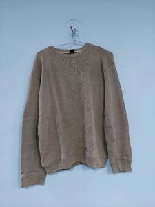 Beige Loose Sweatshirt