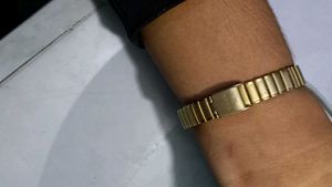 Vintage Gold-Tone Watch Band Only Bettry Khatam Ha