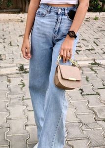 H&M Wide Leg Blue Jeans