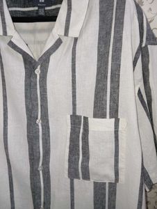 H&amp;M Regular Fit Linen Blend Shirt