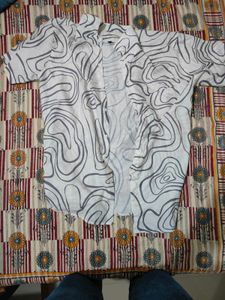 Patterned White Shirt