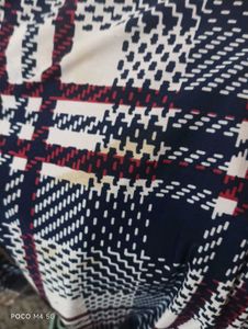 A-line Checked Print Midi Dress