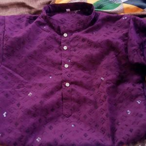 Purple Colour Kurta