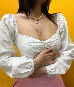 Forever 21 White Cutout Cropped Top