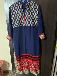 Blue Long Kurta Designer