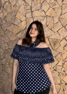Polka Dot Off-Shoulder Top