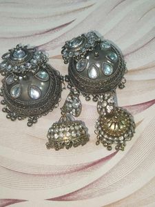Oxidized Unique Earring
