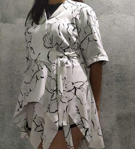 Floral Print Wrap Top