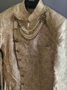 Elegant Cream Sherwani Set