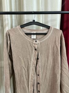 Korean Cream Cardigan Sweater