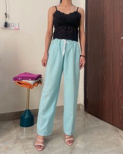 Pastel Blue Linen Pants