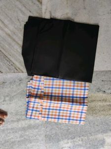 Fabric Bundle: Plaid &amp; Black Material