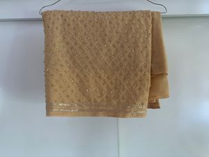 Party Wear Light Cream Color Saree