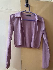 Lavender Cropped Shirt