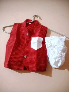 Cute Red Polka Dot Vest