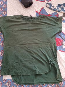 Olive Green Casual T-Shirt
