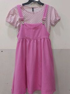 Pink Overall Dress