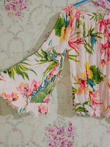 off shoulder top floral print