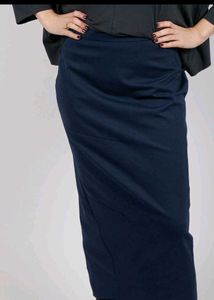 Elegant Navy Blue Ethnic Skirt