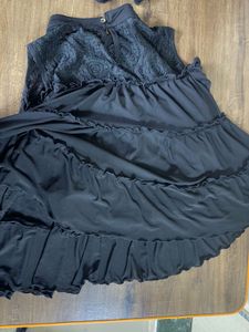 Black Top With Lace Design