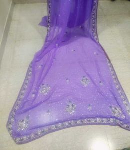 Embroidered Purple Saree