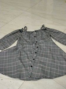 Grey Colour Flare Top For Teenage Girls
