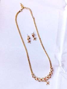 Gold Plated Mangal sutra With Red Stone / Chain
