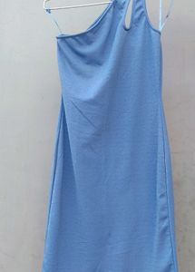 Blue One Shoulder Dress