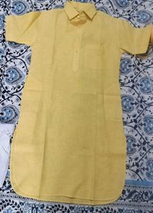 Yellow Cotton Kurta pajama