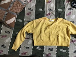 Yellow V-Neck Sweater
