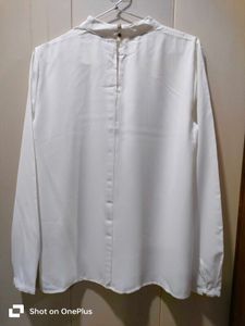 White High Neck Blouse