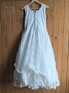 Elegant White Lace Dress for Girls ✨
