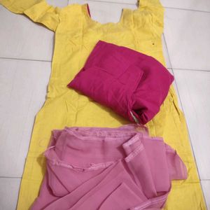 Yellow Patiyala Salwar Suit