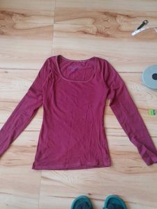 Burgundy Long Sleeve Top