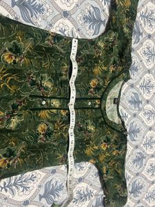 Green Floral Kurta Set