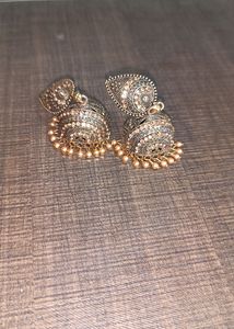Oxidised Golden Jhumka
