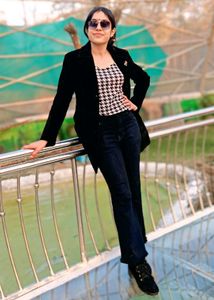 Houndstooth Print Top