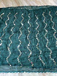 Dark Green Colour Dupatta