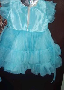 Blue Tulle Party Dress