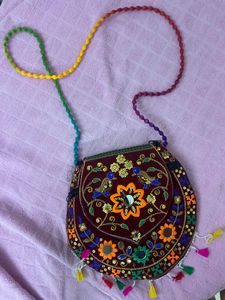 Embroidered Crossbody Bag