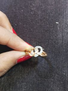 Gold-tone Cubic Zirconia Adjustable Bracelet 🩷🩵