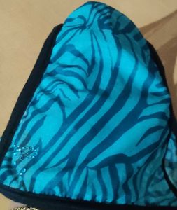 Teal Zebra Print Thong Size- M/l Can Be Worn.