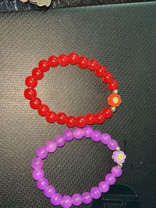 Beaded Smiley Face Bracelet Set for besties ✨🪩