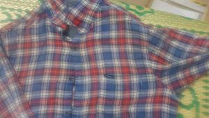 Pepe -Jeans Red and Blue Plaid Button-Up Shirt