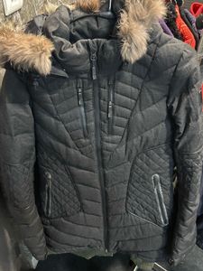 Stylish Black Quilted Winter Coat