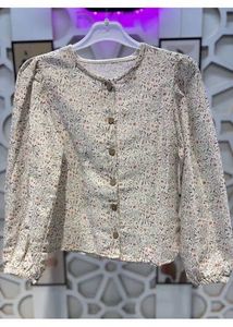Floral Print Puff Sleeve Top