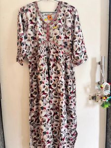Floral Print Embellished Dress